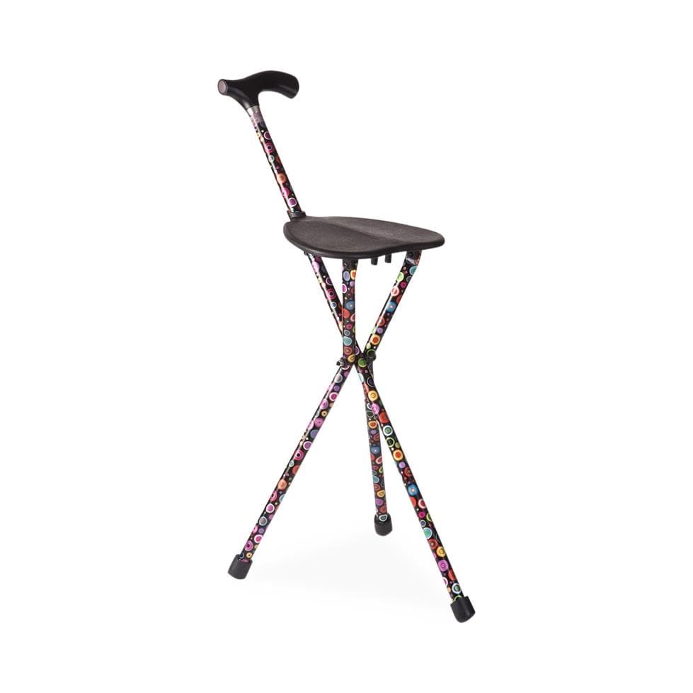 Healthsmart SwitchSticks Walking Cane Seat Sticks, 34'', Bubbles - Image 1