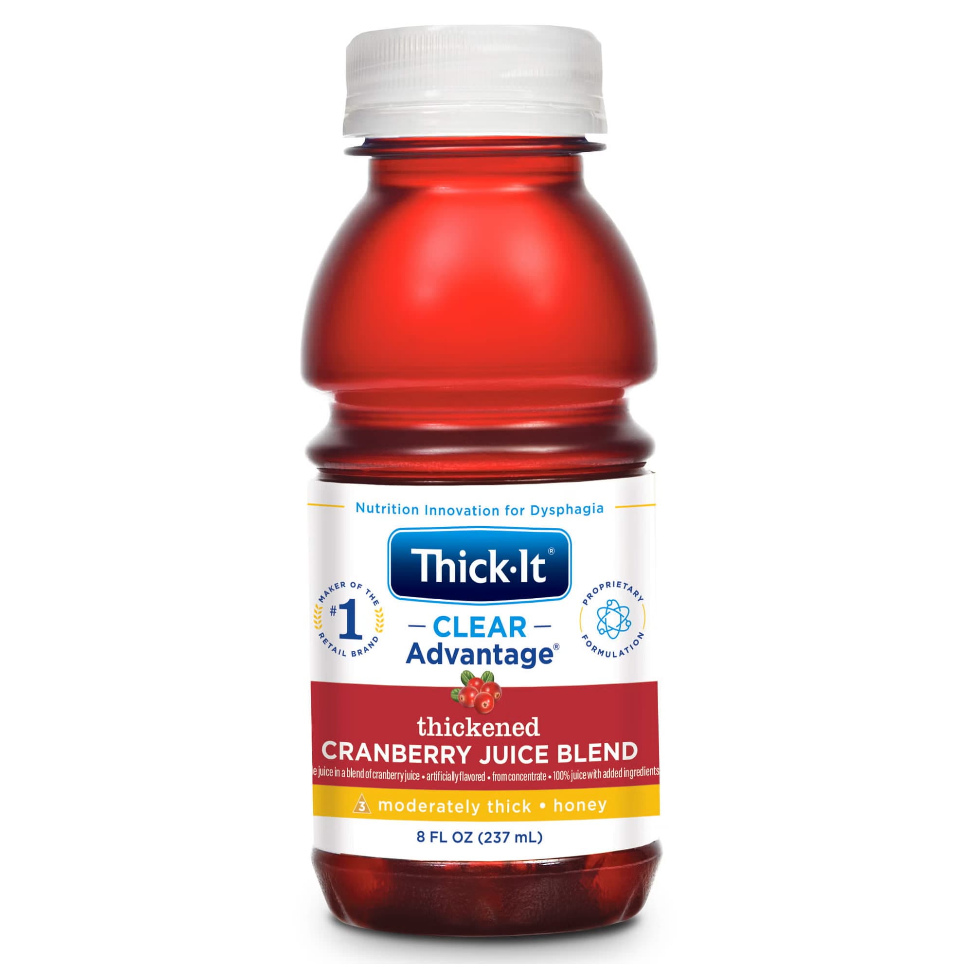 Thick-It Clear Advantage Honey Thickened Beverage, Cranberry, 8 oz - Case of 24 - Image 1