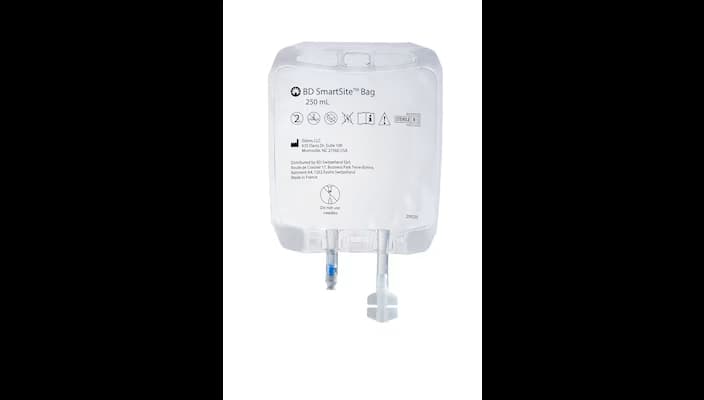 SmartSite Bag EVA Empty Bag 250 mL Sterile Fluid Path - Case of 125 - Image 1