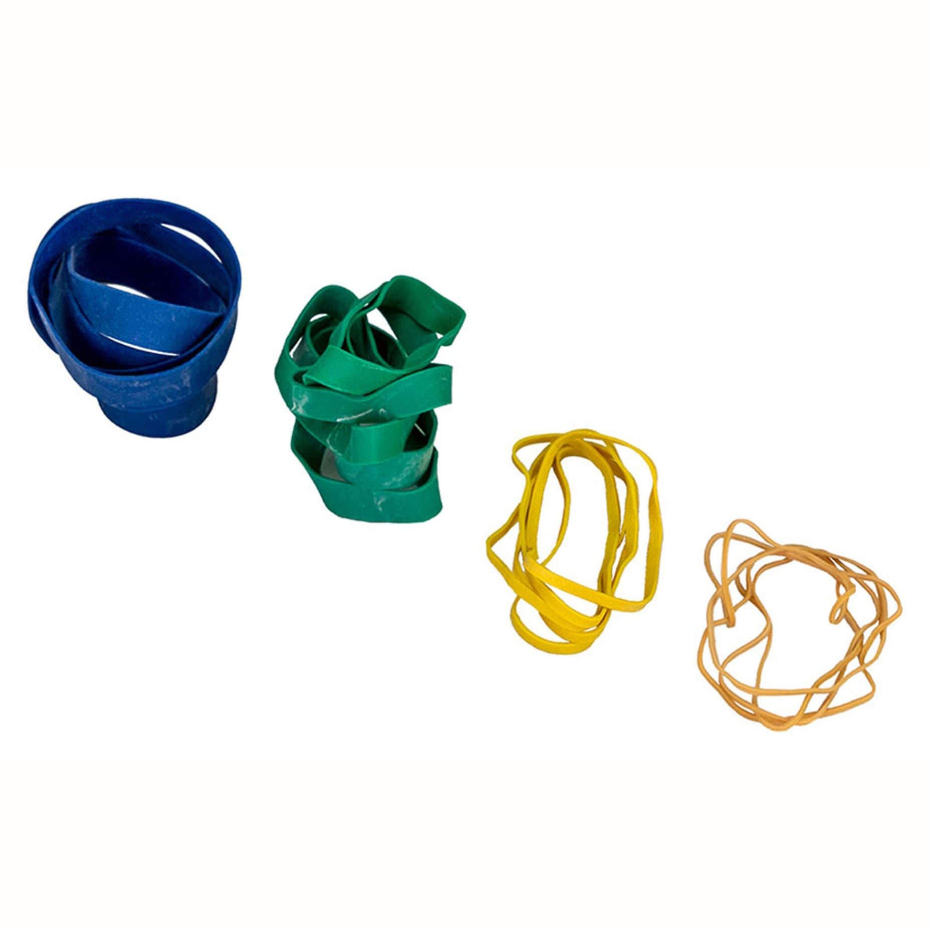 CanDo Latex Free rubber-band hand exerciser (5 Each: tan, yellow, red, green, blue) - Image 3