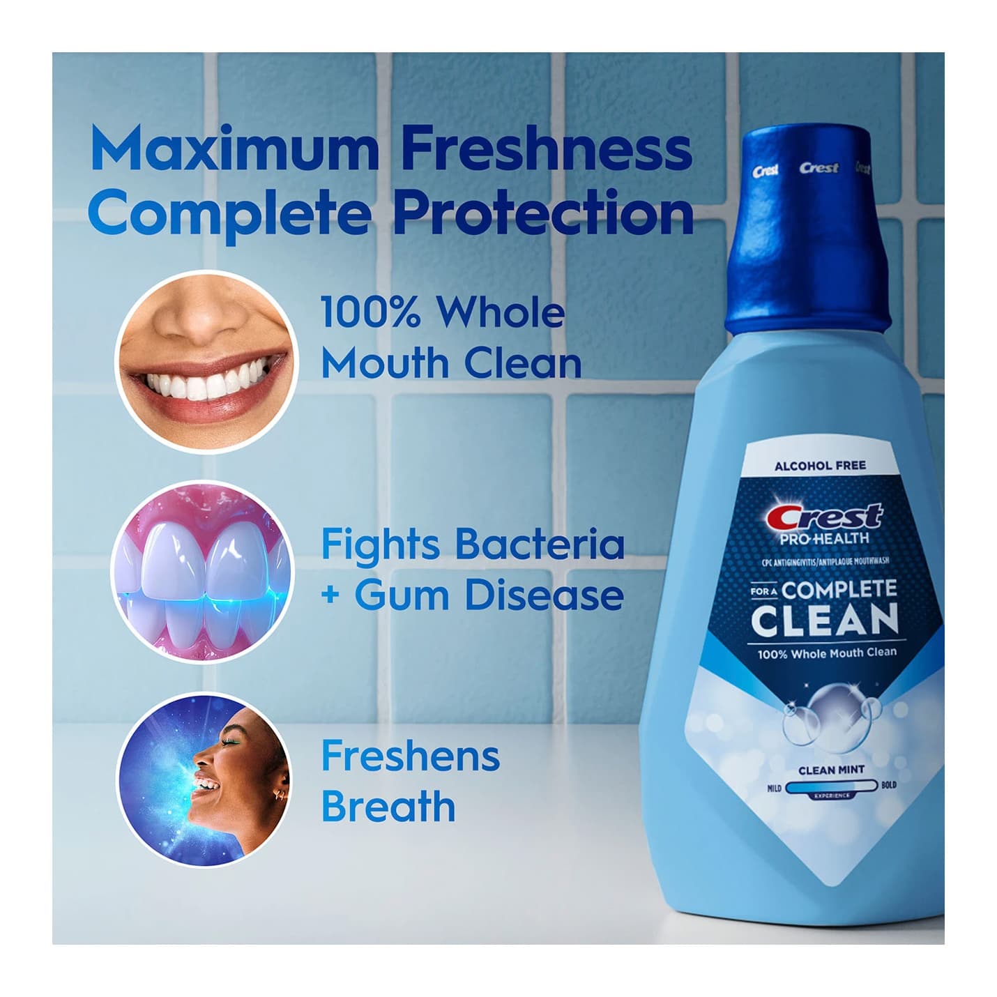 Crest Pro-Health Complete Clean Mouthwash - Image 3