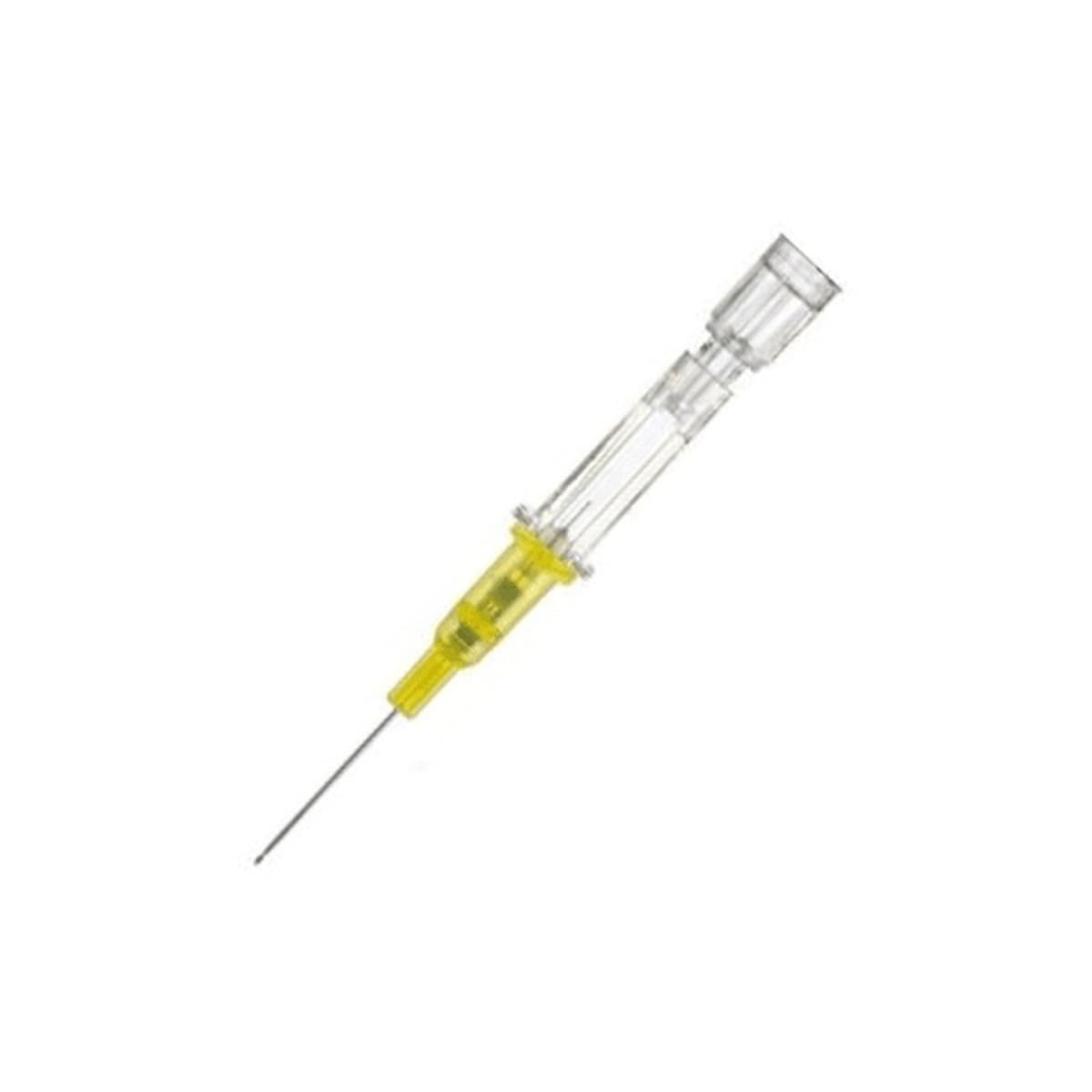 Introcan Safety Closed IV Catheter Polyurethane, 0.75 Inch, Yellow, 24 Gauge - Box of 50 - Image 1