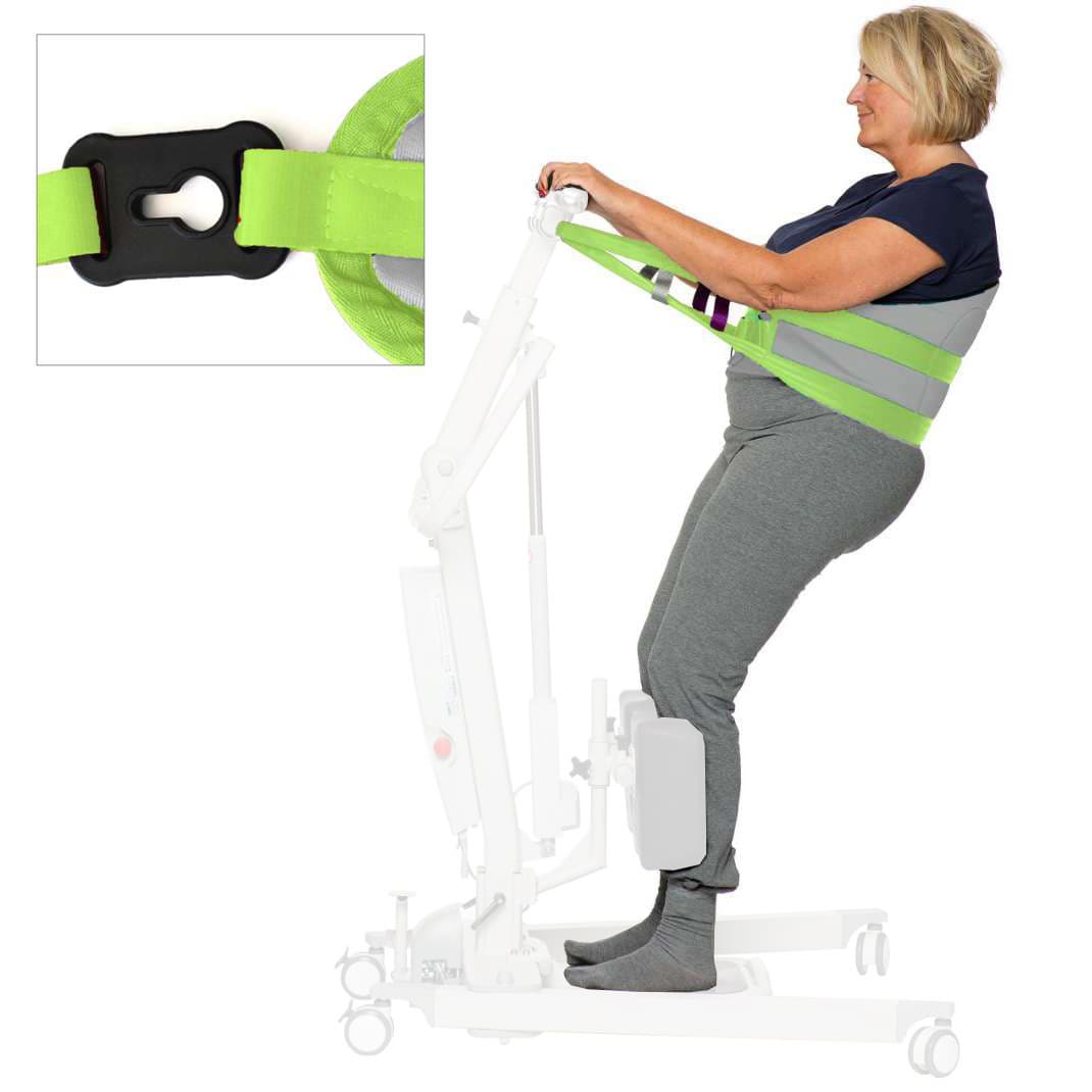 Human Care Back Belt Clip Sling for Stand-Up Lift - Single Patient Use