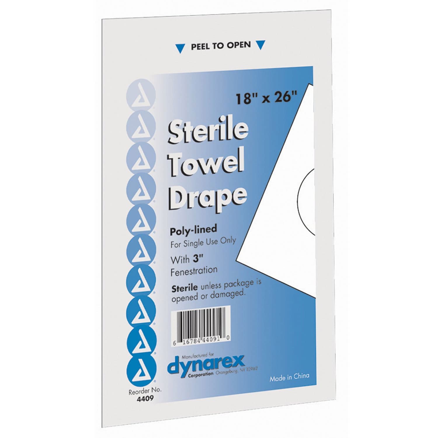 Dynarex Disposable Towel Drapes Fenestrated, Sterile - Box of 50 - Image 1