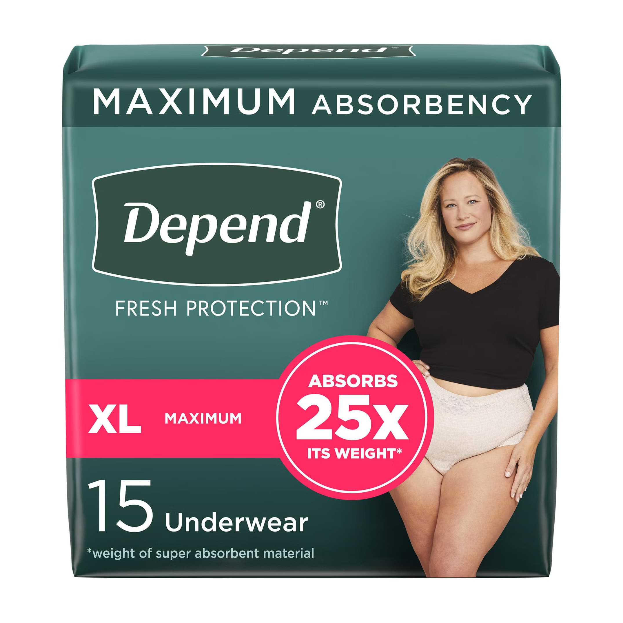 Depend Fresh Protection Underwear For Women, Extra Large - Case of 30 - Image 1