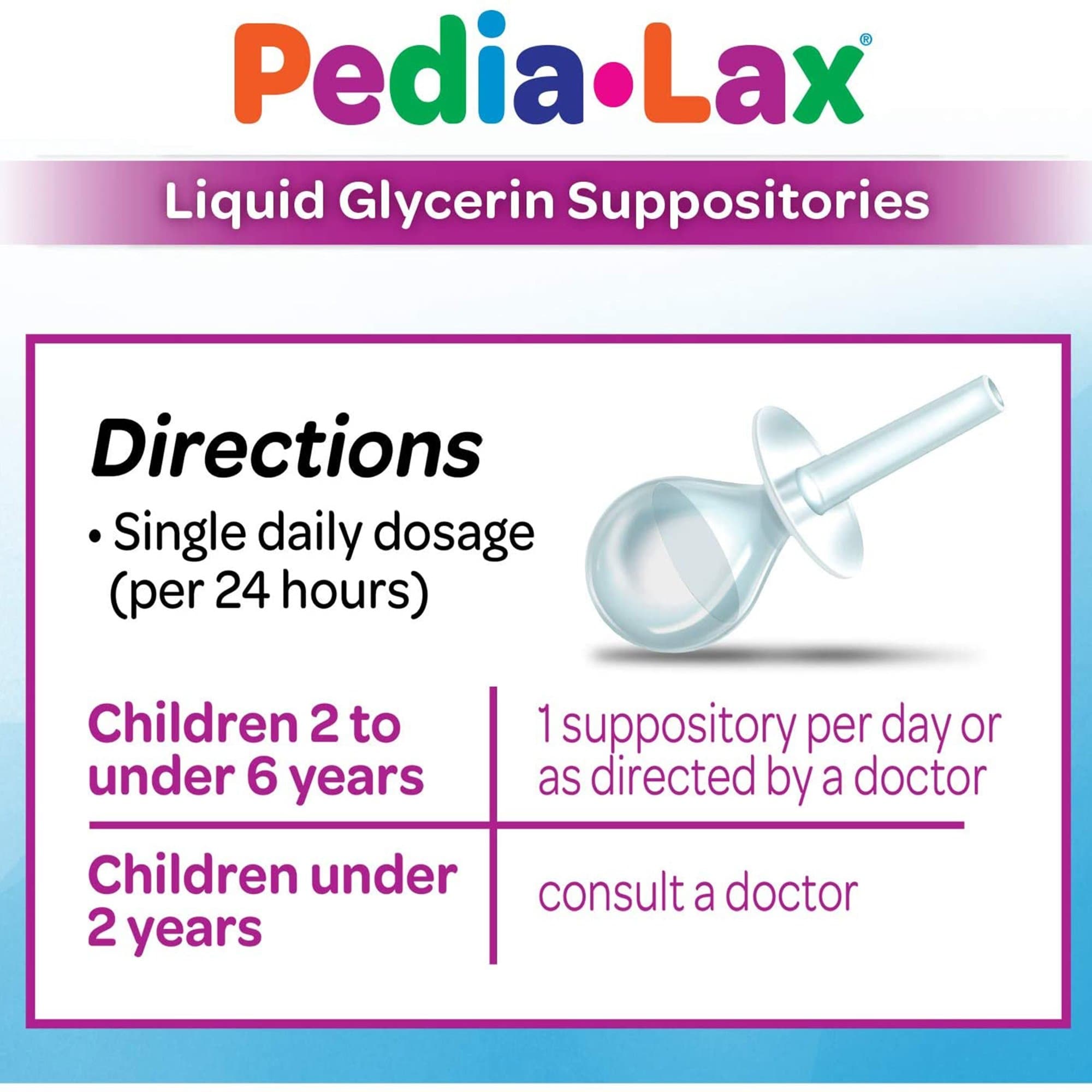 Pedia-Lax Liquid Glycerin Laxative Suppositories - Image 2