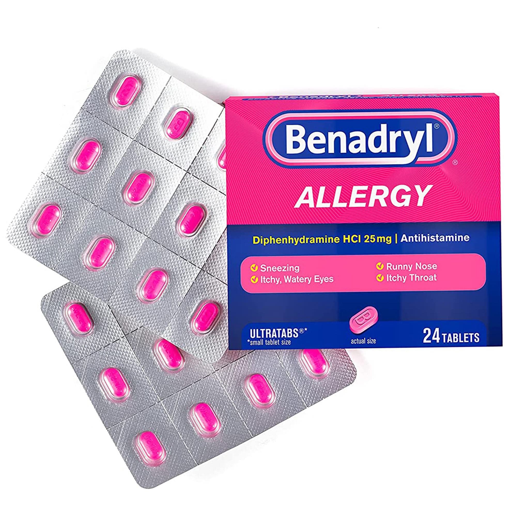 Benadryl Allergy Relief Tablet, 25 mg - Box of 24 - Image 1