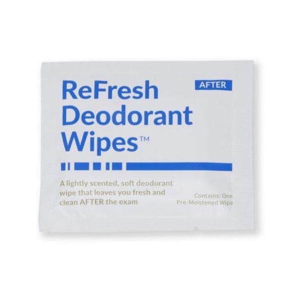 Refresh Deodorant Mammography Patient Wipes - Box of 50 - Image 1