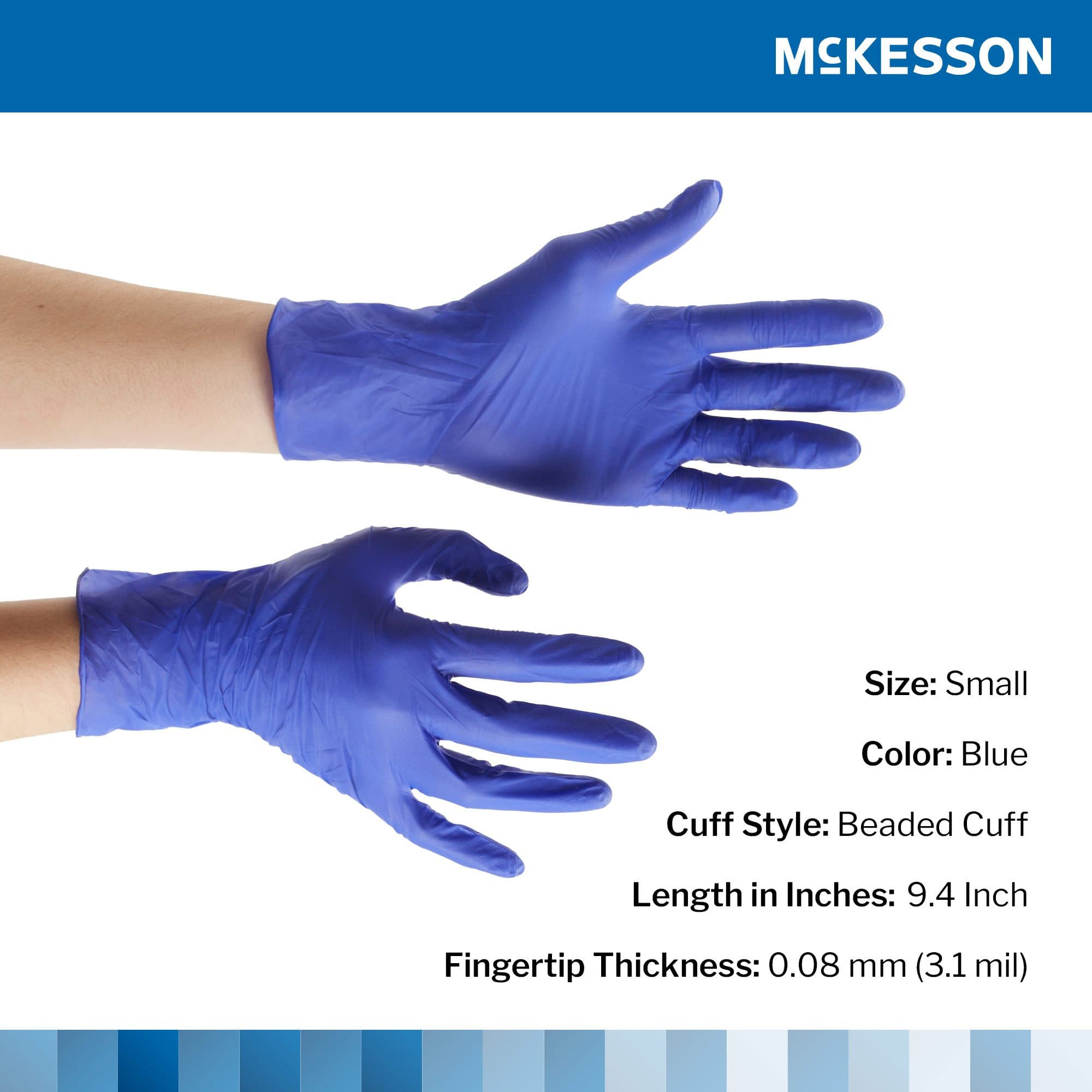 McKesson Confiderm 3.0 Nitrile Powder Free Exam Gloves - Image 2