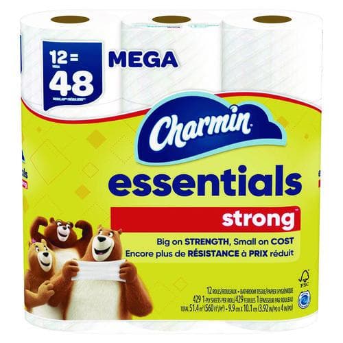 Charmin Essentials Strong Toilet Paper - Case of 48 - Image 1