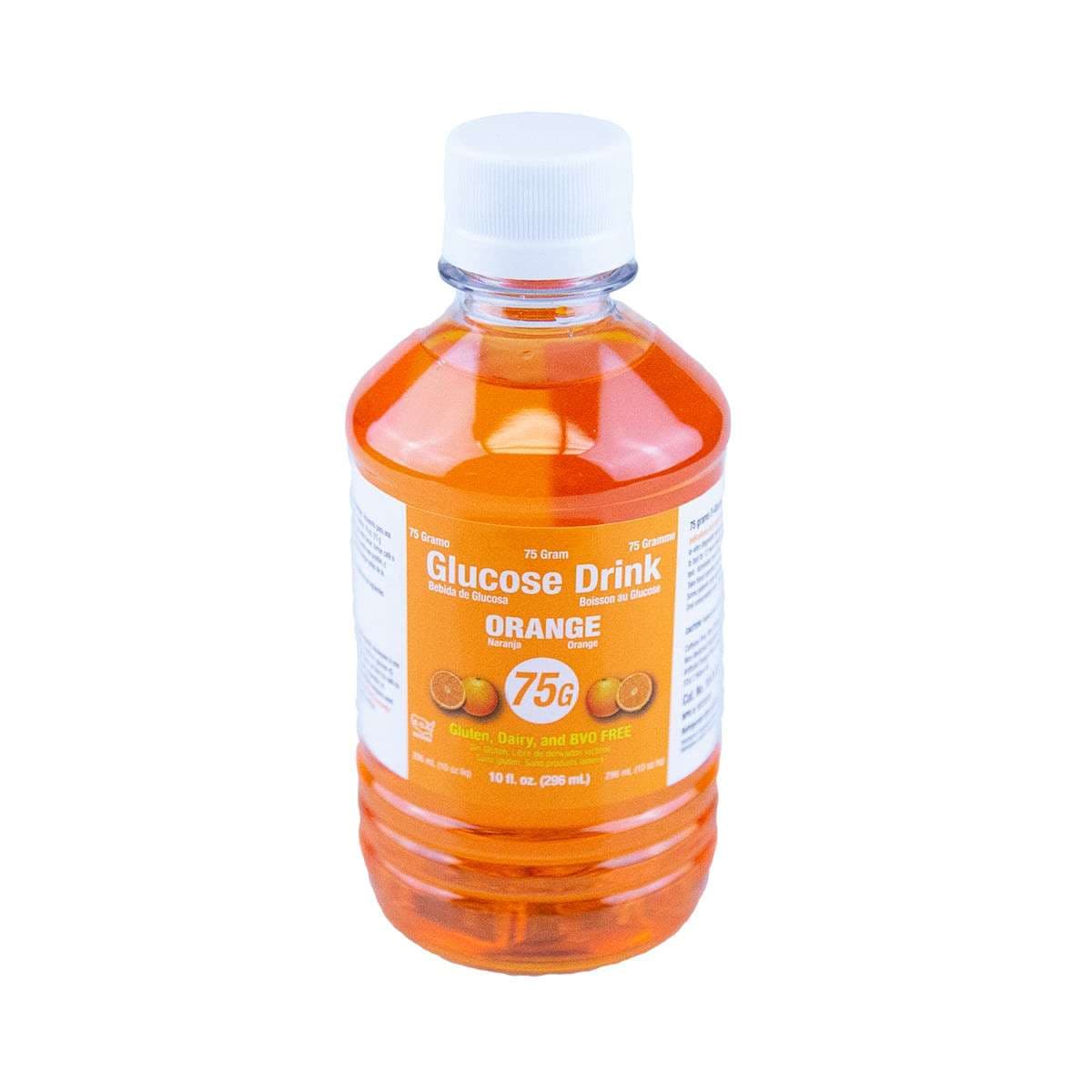 Glucose Tolerance Beverage, 75 Gram, Orange - Case of 24 - Image 1