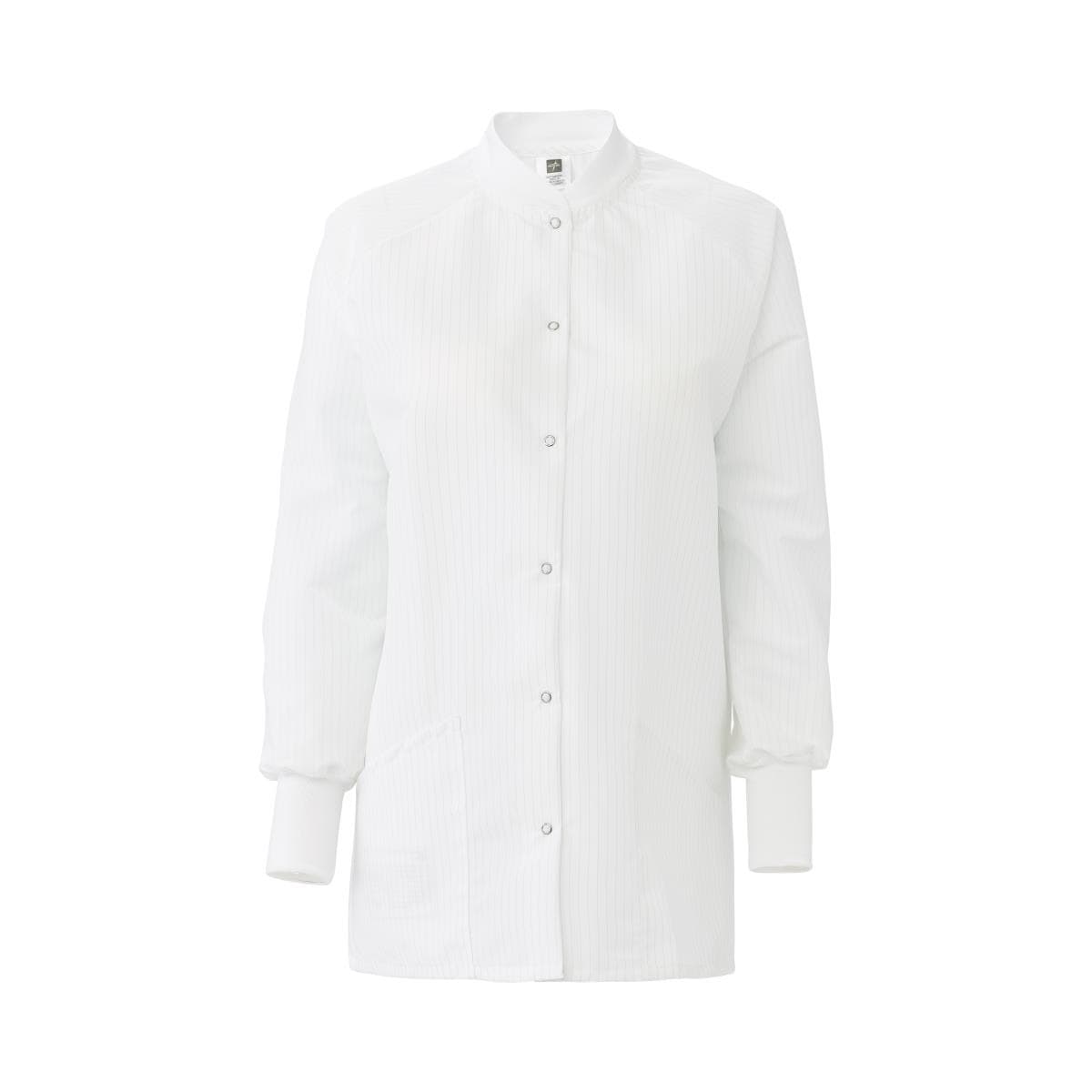 Medline Resistat Women's Warmup Jacket White, Size 3XL - Image 1