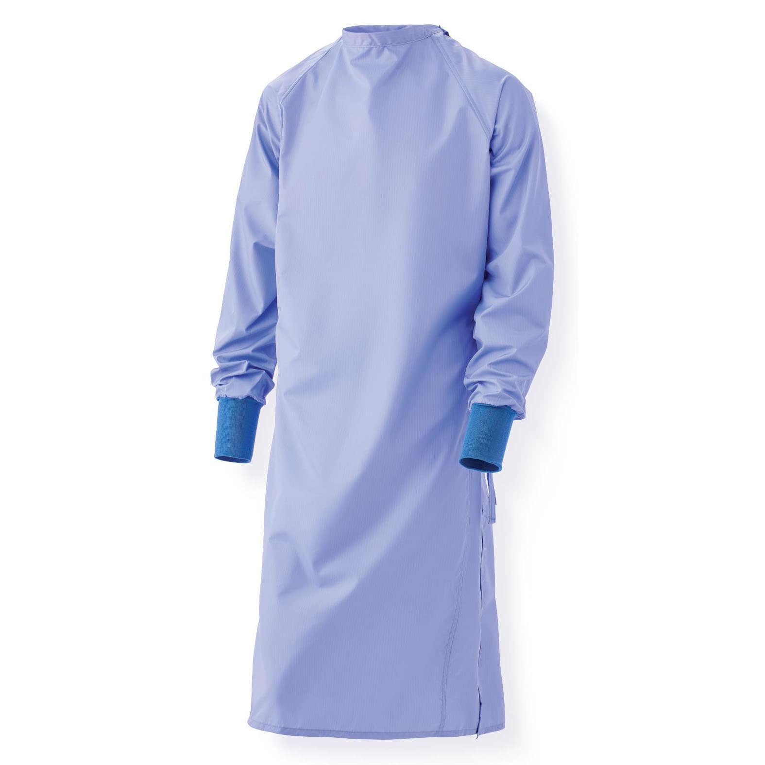Medline Blockade Reusable Cover Gown, 2-Ply, Ceil Blue, Snaps at Neck and Back, Size XL - 1 Dozen - Image 1