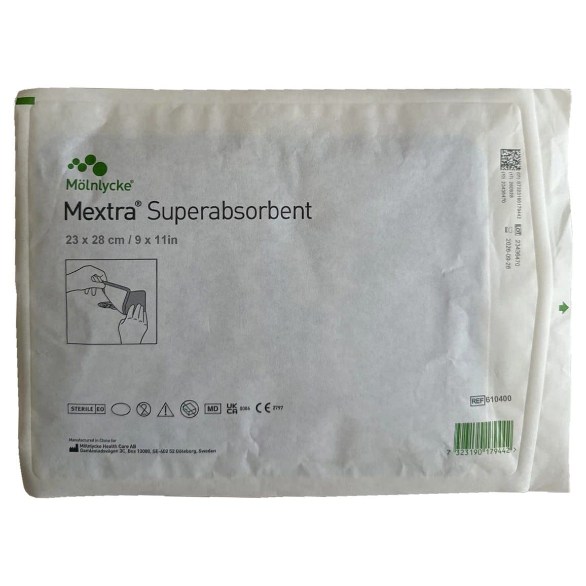 Mextra Superabsorbent Wound Dressing, 9 x 11 Inch - Each - Image 1