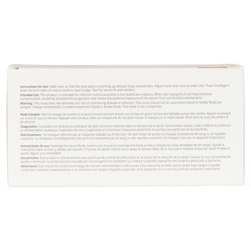 Medline ASTM Level 1 Procedure Face Mask with Ear Loops, Blue - Image 3