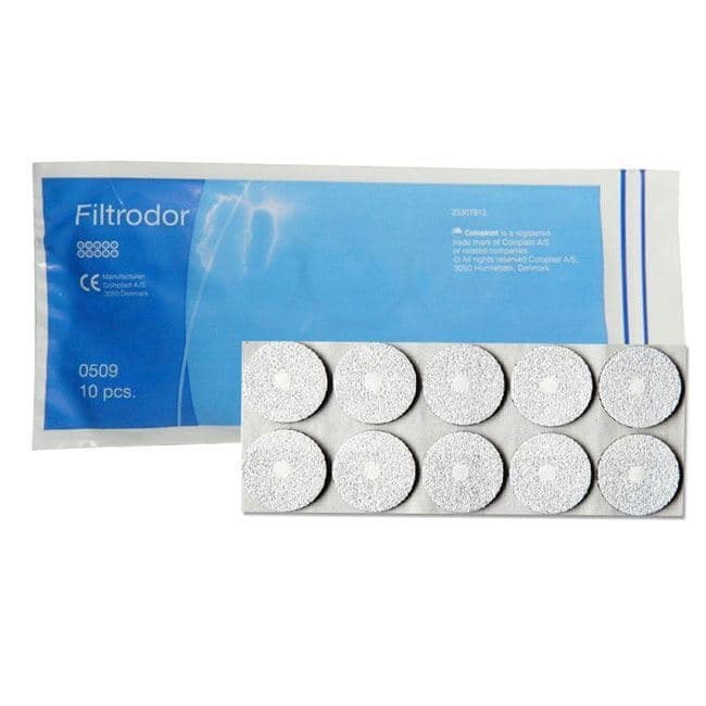 Coloplast Filtrodor Charcoal-Activated Pouch Filter - Box of 50 - Image 1