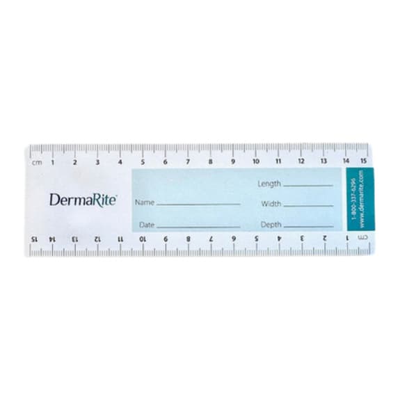 DermaRite Wound Paper Measuring Guide, 15cm - Package of 50