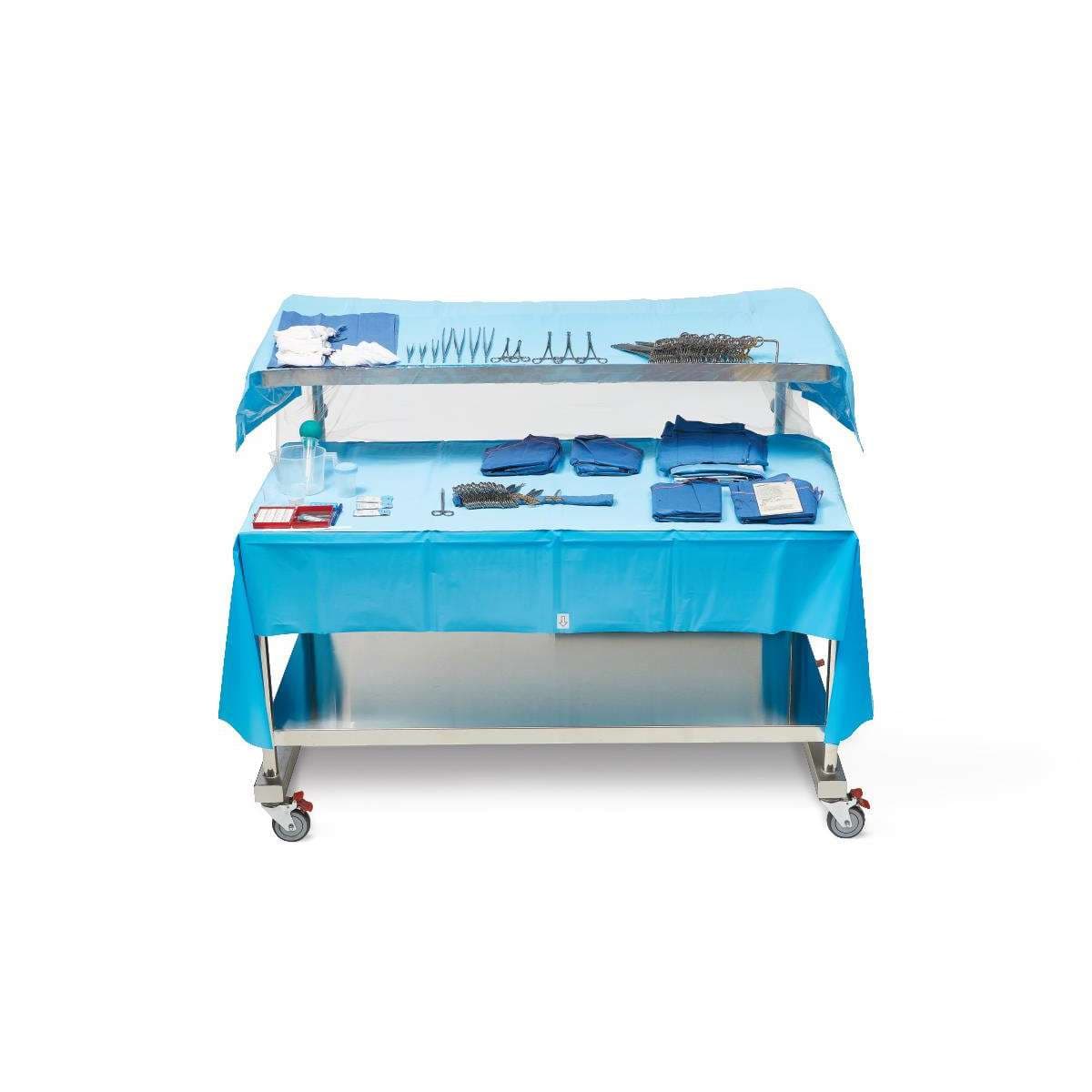 Medline Heavy Duty 2-Tier Back Table Cover, 60 Inch - Case of 12 - Image 1