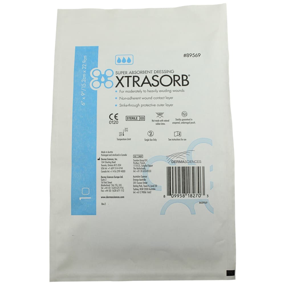 Derma Xtrasorb Classic Super Absorbent Dressing, 6 x 9 Inch - Image 1