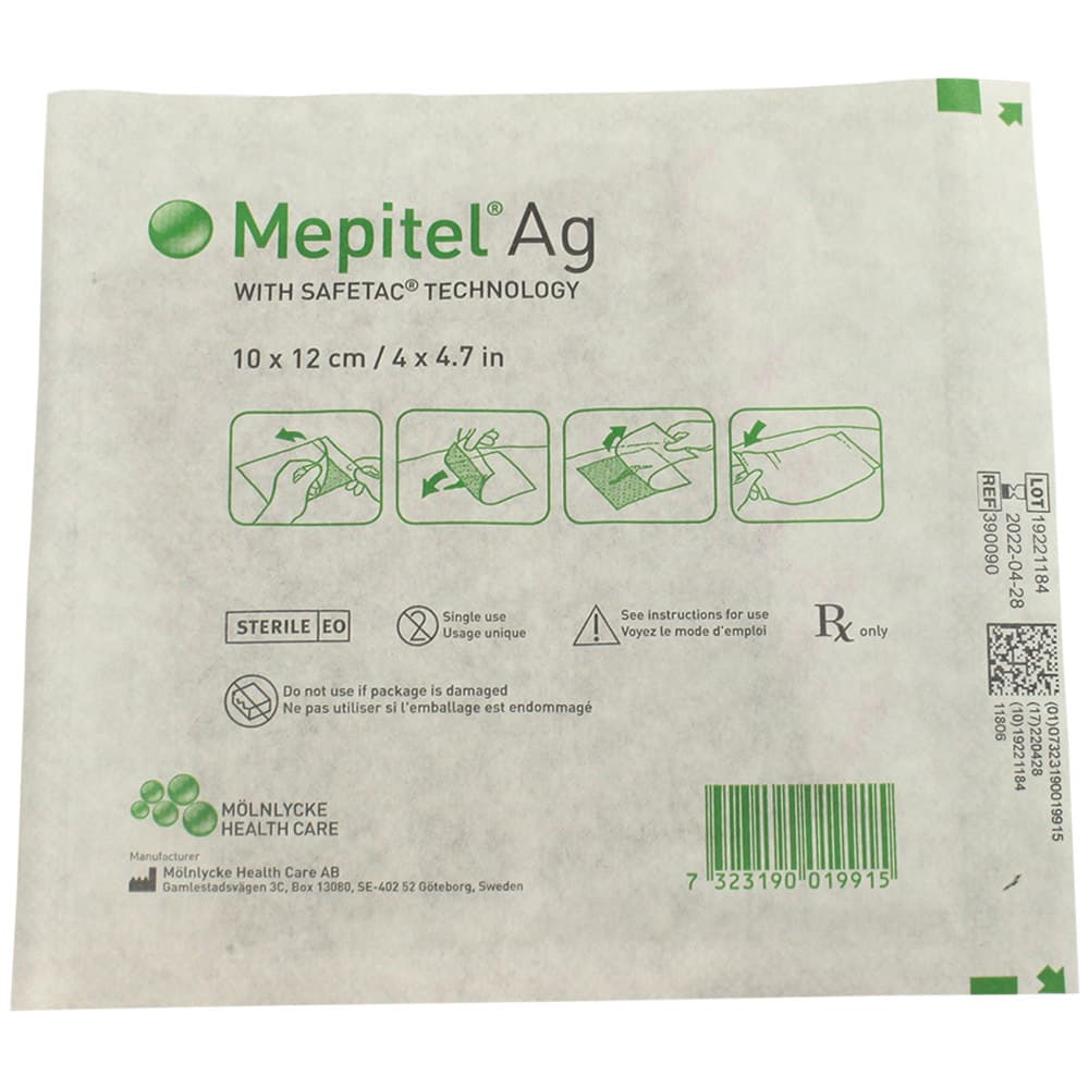 Mepitel Ag Wound Contact Layer Dressing, 4 x 5 Inch - Each - Image 1