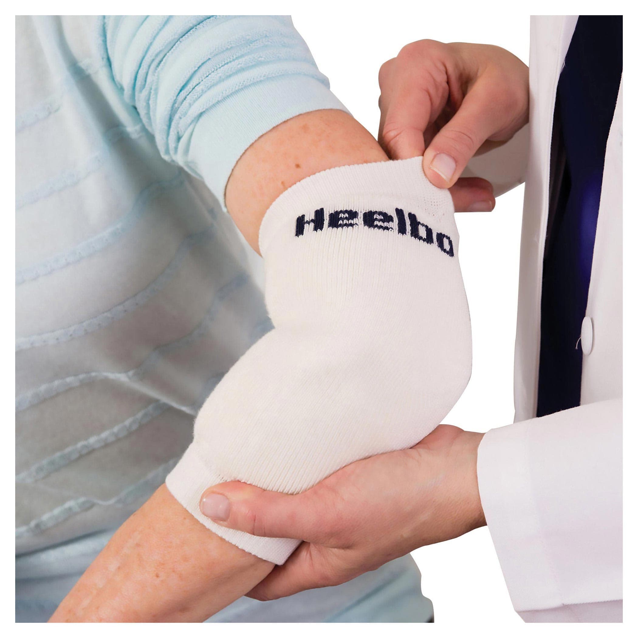 Heelbo Heel and Elbow Protector, Large, White - Case of 12 - Image 1