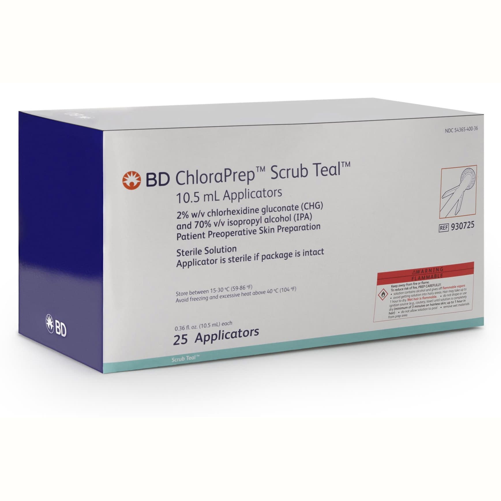 ChloraPrep Scrub Teal Skin Prep Solution Foam Applicator - Image 3