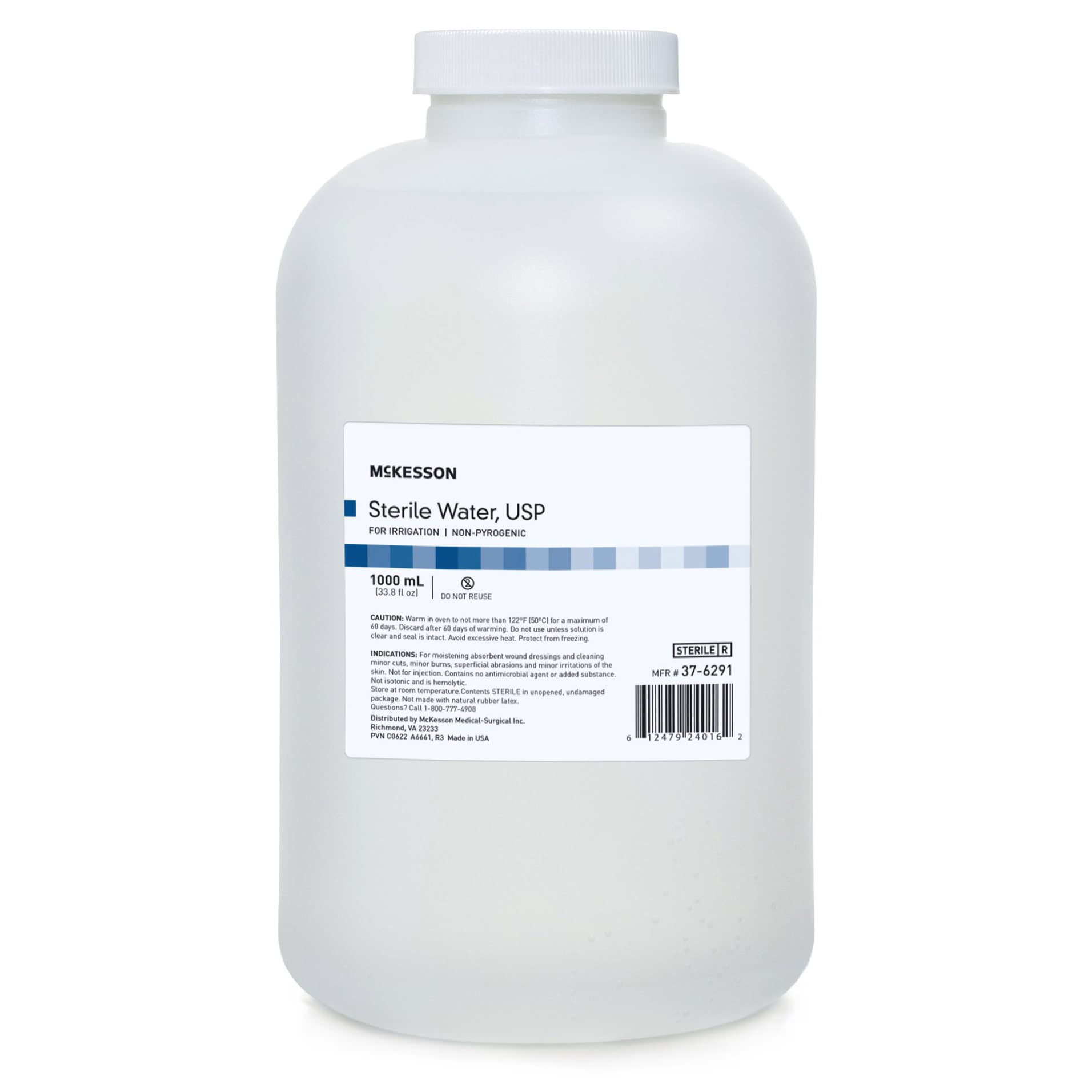 McKesson Irrigation Solution Sterile Water, Bottle,1000 mL - Case of 6 - Image 1
