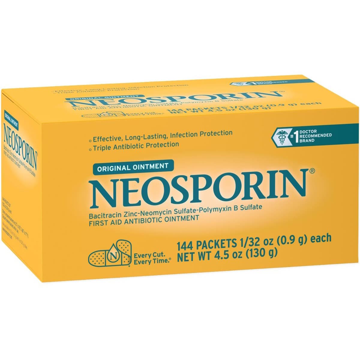 Neosporin Original Triple Antibiotic Ointment, 0.9 G, Foil Packet - 144/Box - Image 1