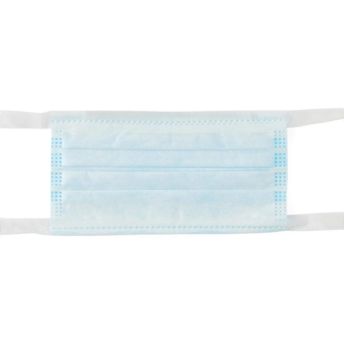 Medline ASTM Level 1 Surgical Mask with Horizontal Ties, Blue - Image 5