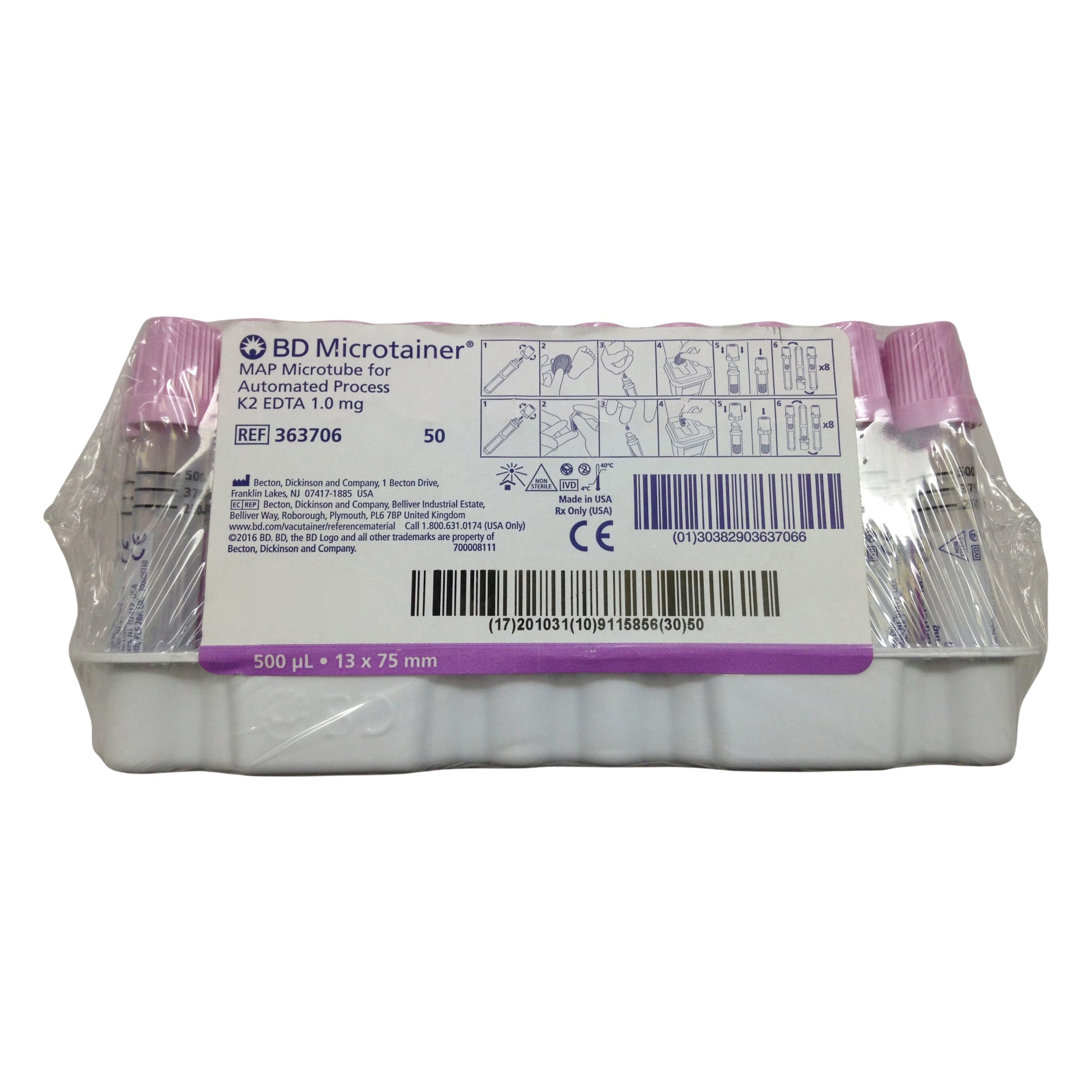BD Microtainer MAP K2 EDTA Capillary Blood Collection Tube - Image 2