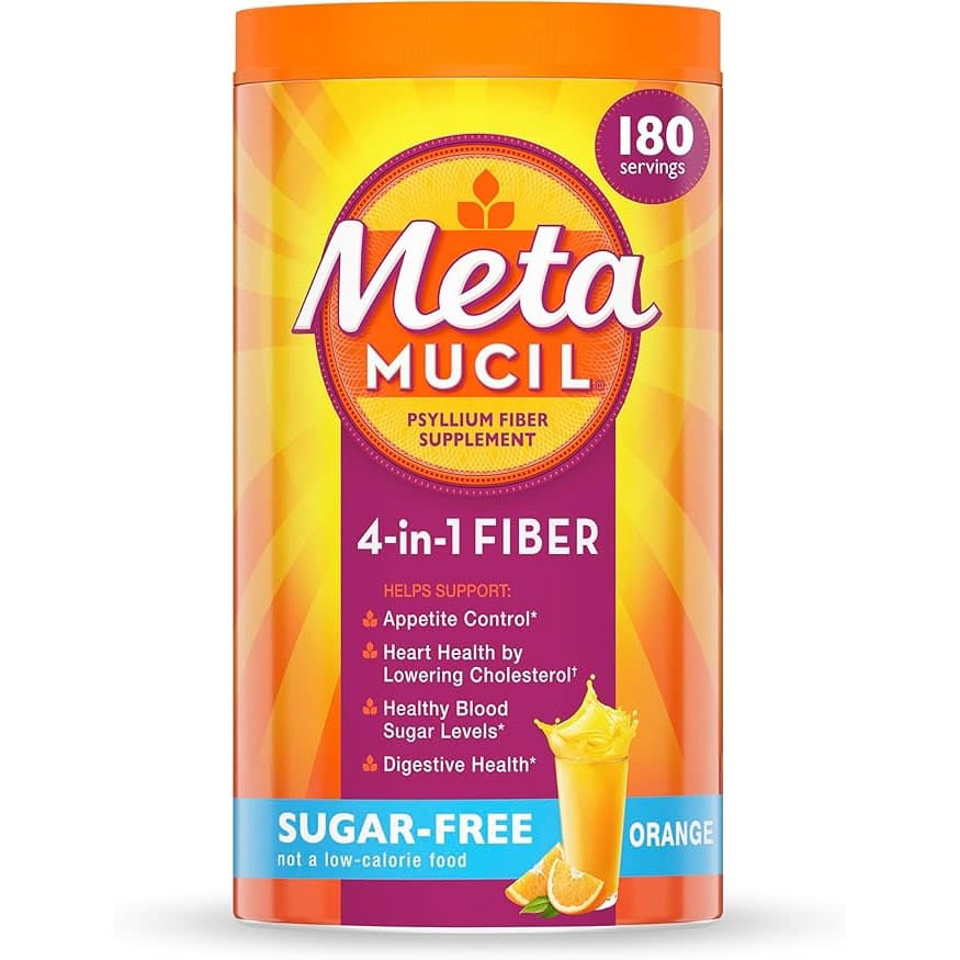 Metamucil Fiber Supplement Powder, Orange Flavor, 36.8 oz - Each - Image 1