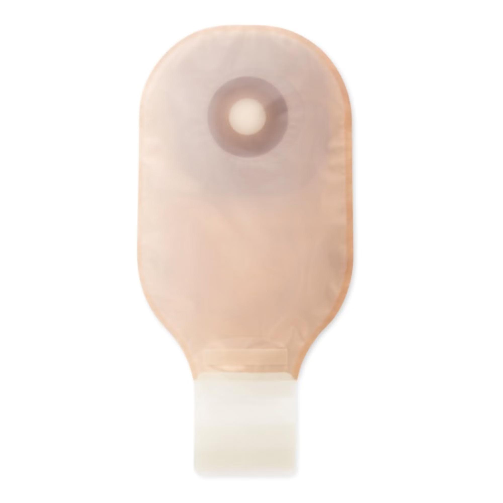 Premier 1-Piece Drainable Ostomy Pouch with Flat Flextend Barrier, Transparent, 1-1/4 Inch - Box of 10 - Image 1