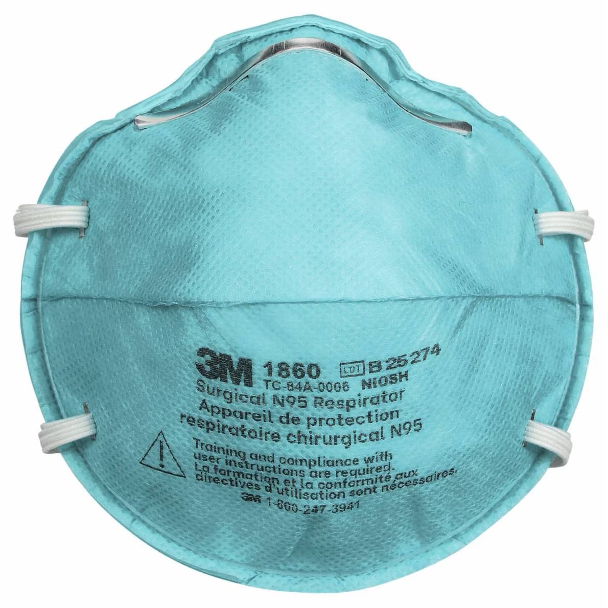 3M Particulate Respirator and Surgical Mask, Adjustable Noseclip - Image 3
