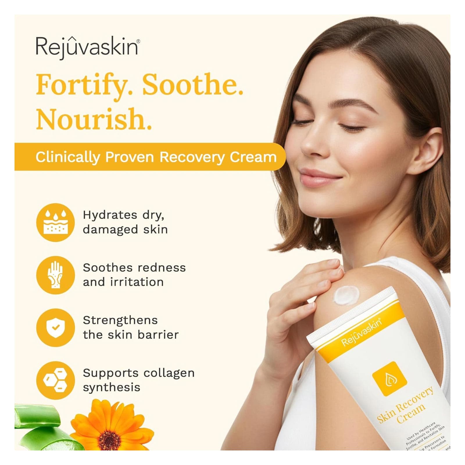 Rejuvaskin Skin Recovery Cream, Unscented, 3.38 oz - Image 2