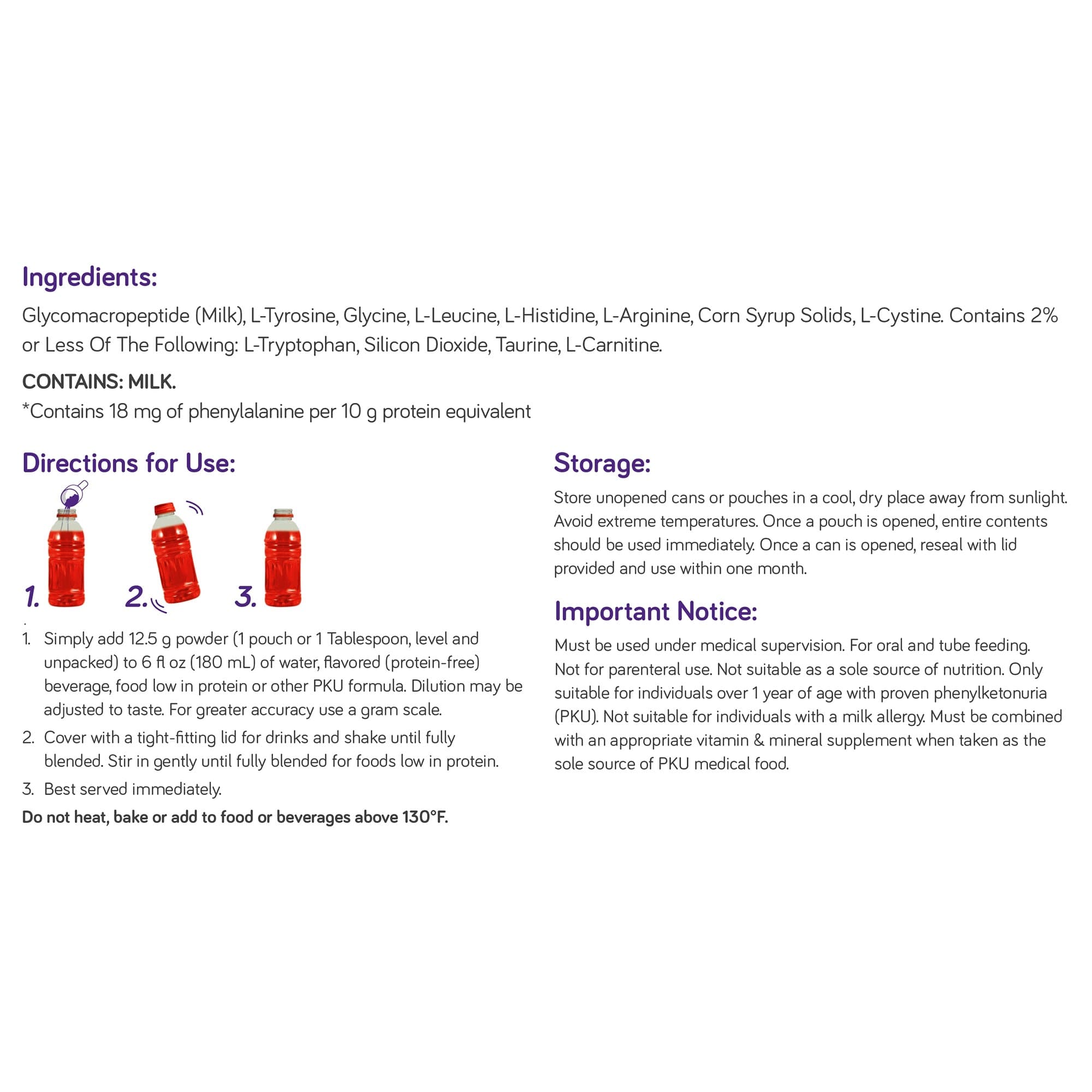 PhenylAde GMP Mix-In Unflavored Powder PhenylAde GMP Mix-In Unflavored Powder