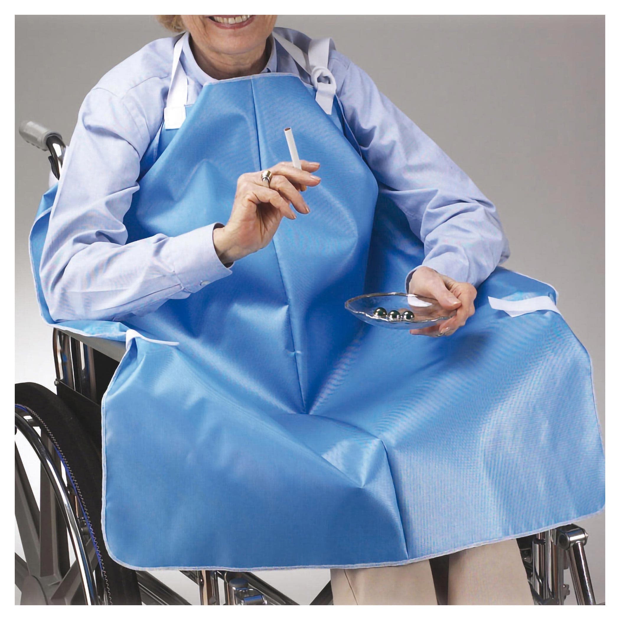Skil-Care Reusable Neck Straps Smoker's Apron, Blue - Image 1