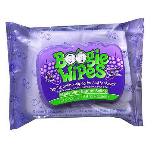 Nehemiah Boogie Wipes Saline Nose Wipe, Grape Scent - Package of 30 - Image 1