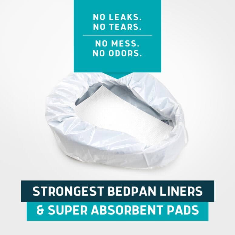Lunderg Bedpan Liners with Super Absorbent Pads - Image 8
