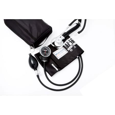 McKesson Reusable Aneroid Sphygmomanometer w Cuff and Stethoscope, Black - Image 1