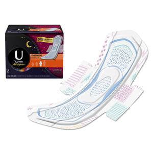 U by Kotex Security Ultra Thin Pads with Wings, Overnight Absorbency - Case of 112 - Image 1