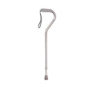 Drive Offset Handle Aluminum Canes, Silver - Each - Image 1