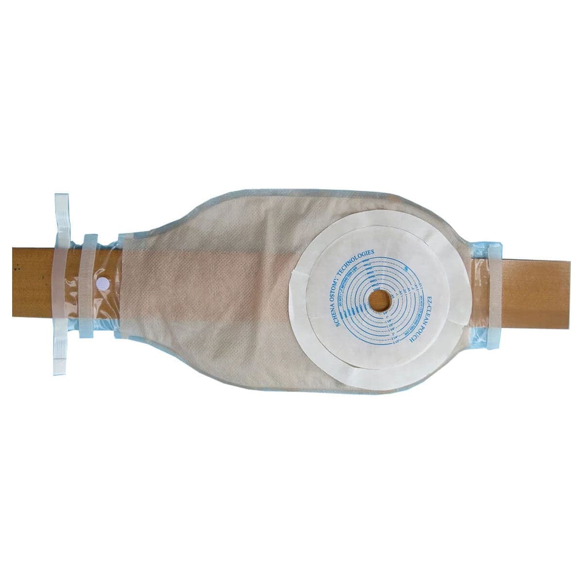 Schena Ostomy EZ Clean 1-Piece Drainable Pouch w/ Hydrocolloid Wafer, Clear - 10/Box - Image 1