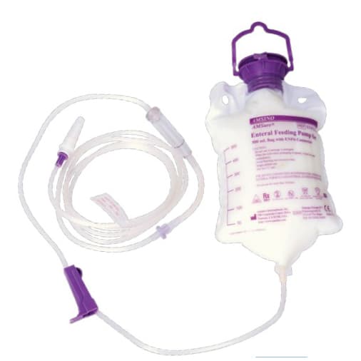 ALCOR AMSure ENFit Enteral Feeding Pump Bag Set, 500 mL - Case of 30 - Image 1