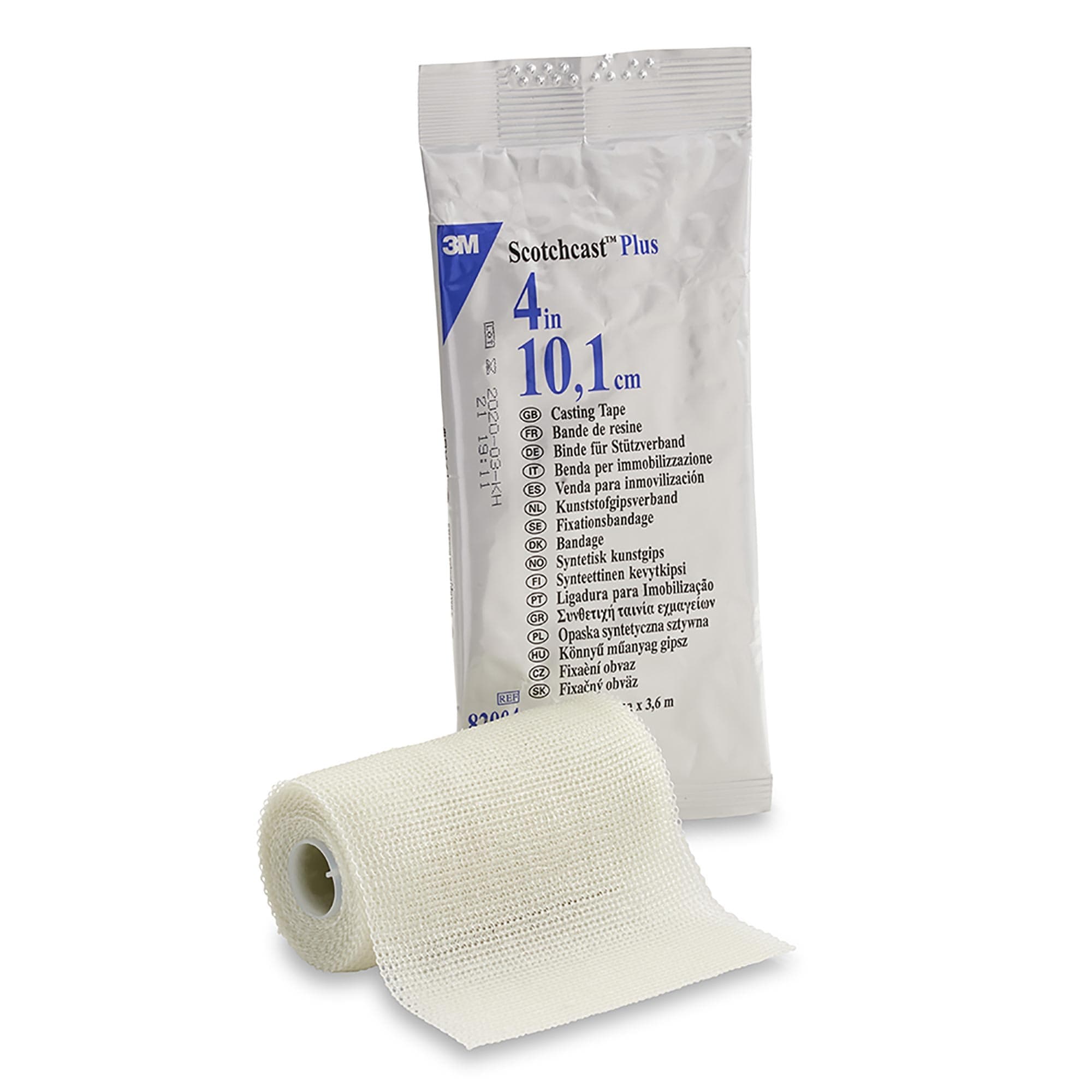 3M Scotchcast Plus Cast Tape, 4 Inch X 4 Yard, White - Case of 10 - Image 1