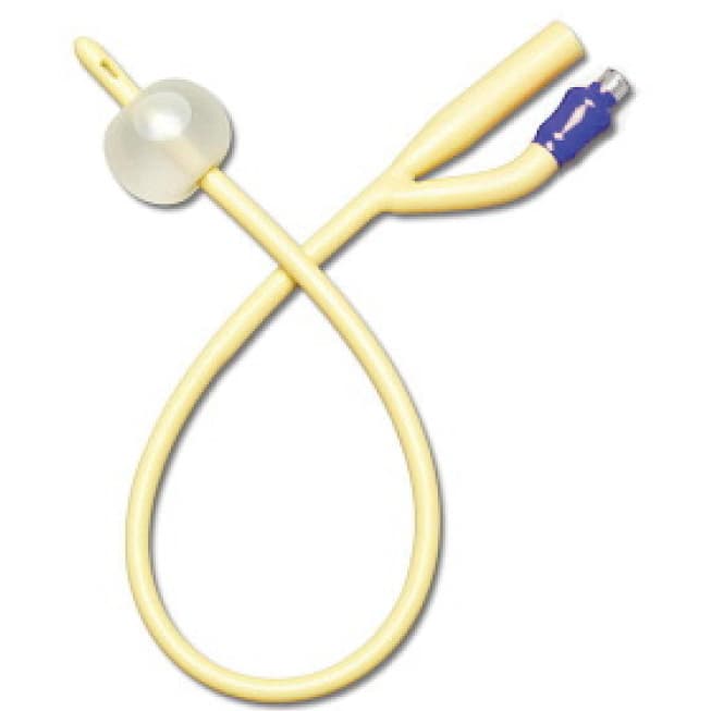 Medline 2-Way Silicone-Elastomer Coated Latex Foley Catheter, 10 mL, 24 Fr - Each - Image 1