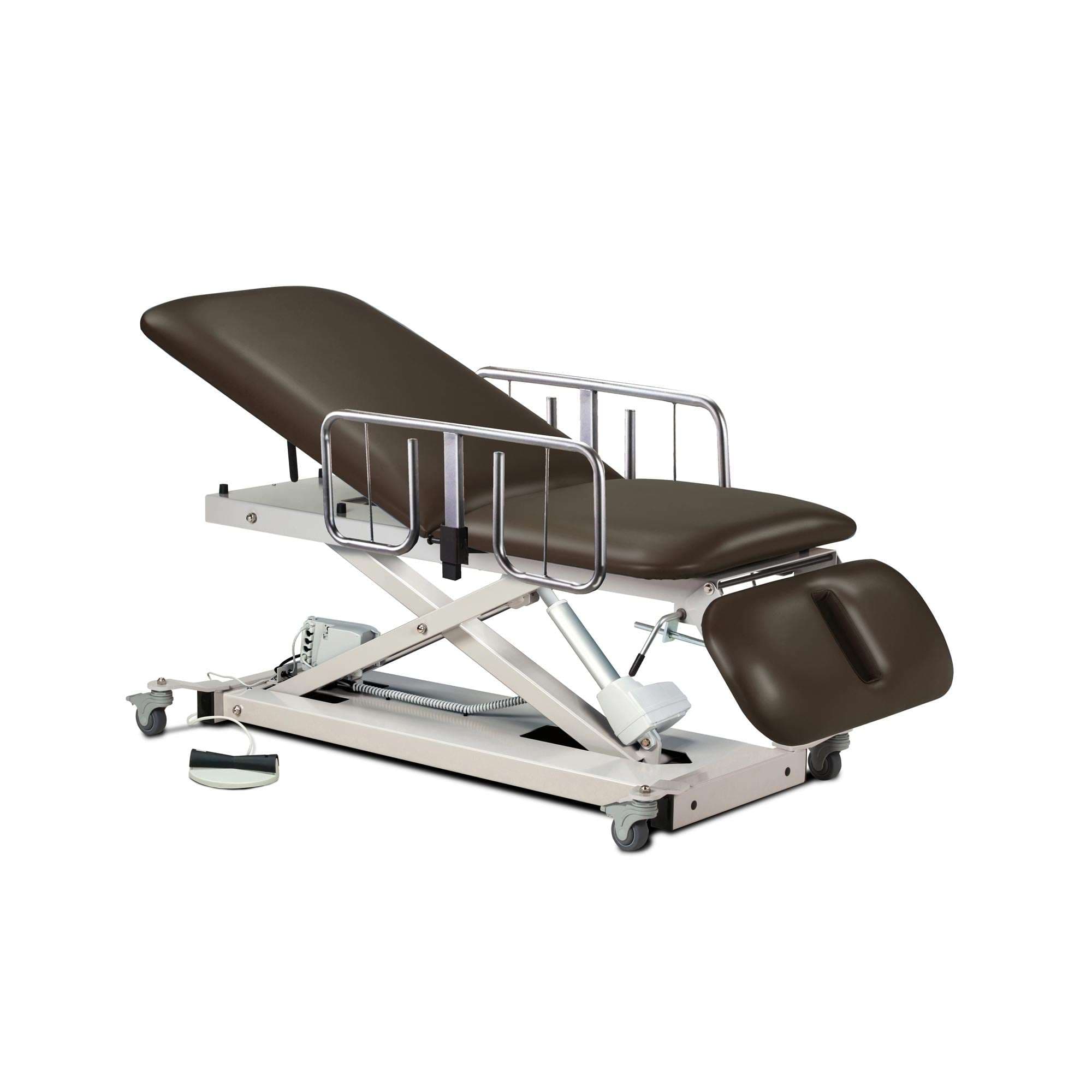 Clinton open base power hi-lo exam table with adjustable backrest and drop section - Image 2