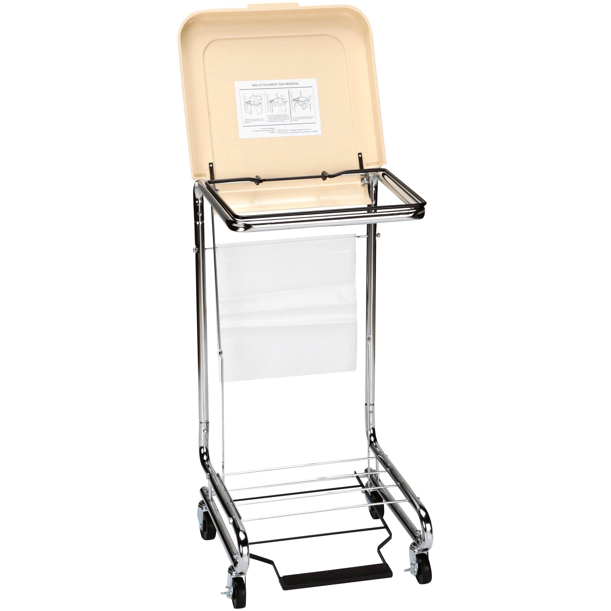 McKesson Hamper Stand Soiled Linen with Foot Pedal Self‑Closing Lid - Image 3