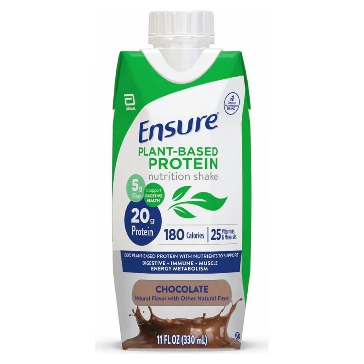 Ensure Plant Based Protein Nutrition Shake, Chocolate, 11 oz - Each - Image 1