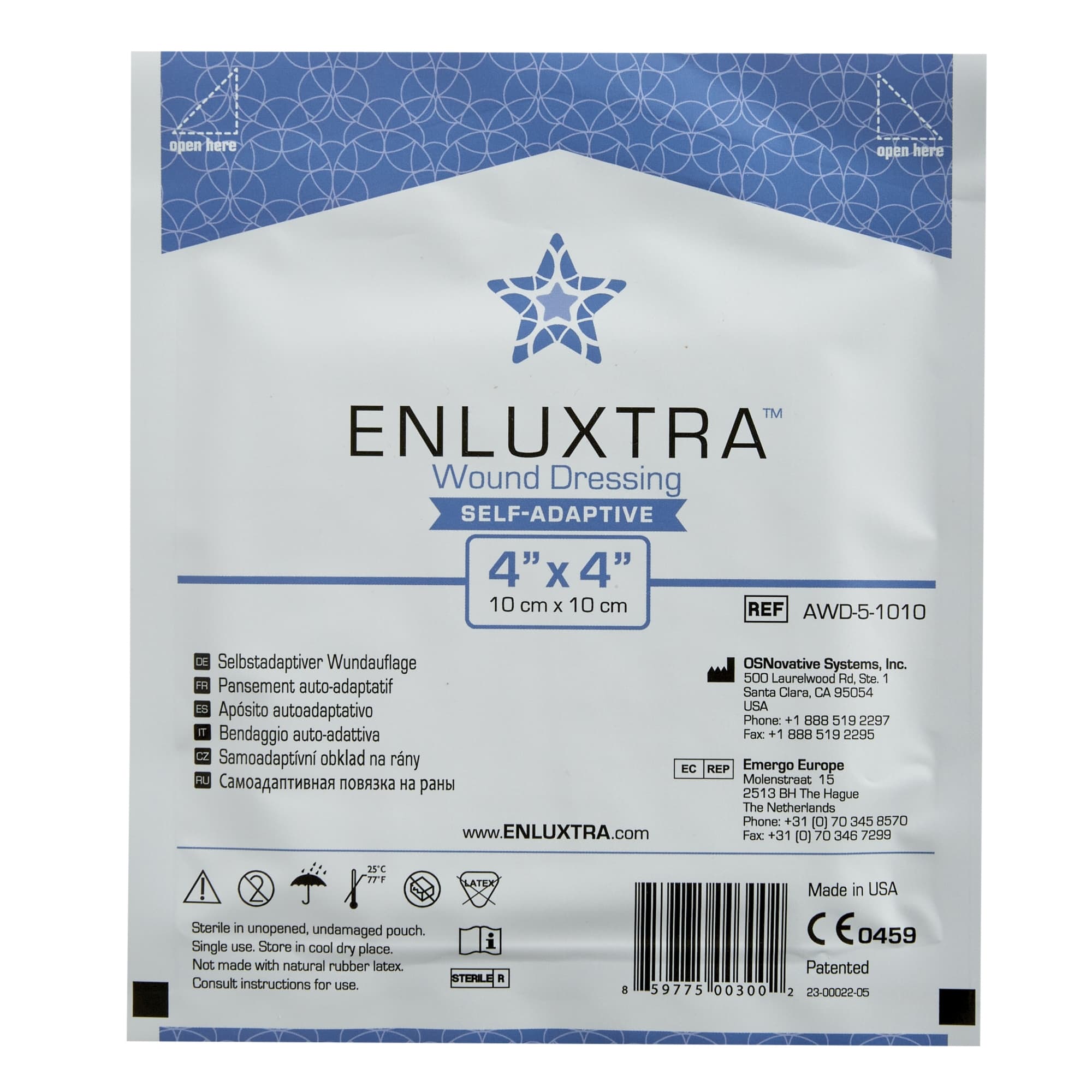 Enluxtra Self-Adaptive Super Absorbent Dressing, 4 X 4 Inch - Each - Image 1