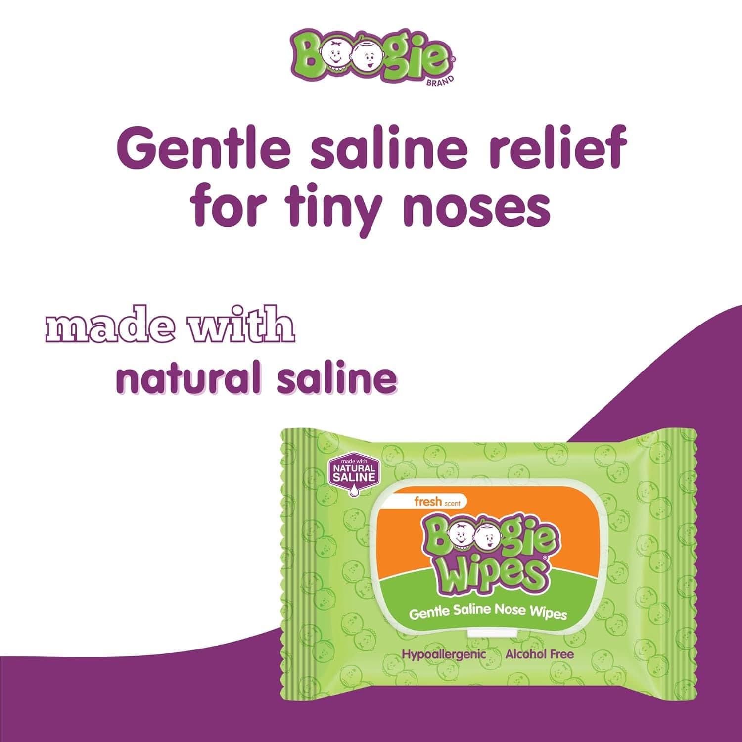 Nehemiah Boogie Wipes Natural Saline Nose Wipe, Fresh Scent - Package of 90 - Image 3